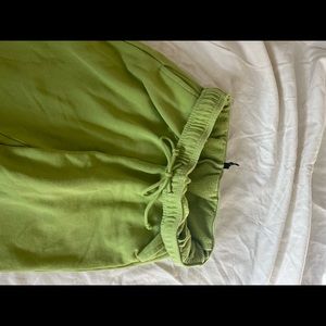 Green pacsun sweatpants - size small - adjustable waist band